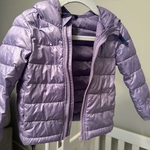 Primary Lavender Puffer Coat